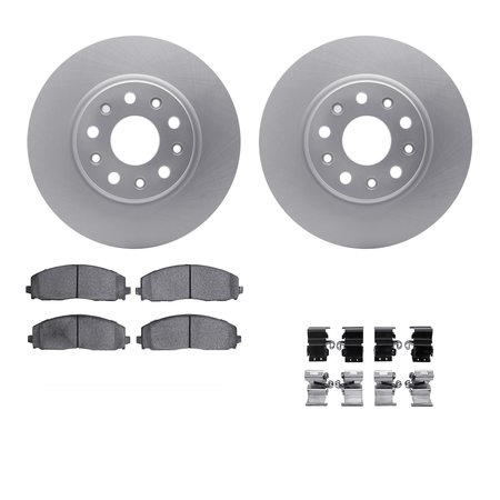 DYNAMIC FRICTION CO 4312-42026, Geospec Rotors with 3000 Series Ceramic Brake Pads includes Hardware, Silver 4312-42026